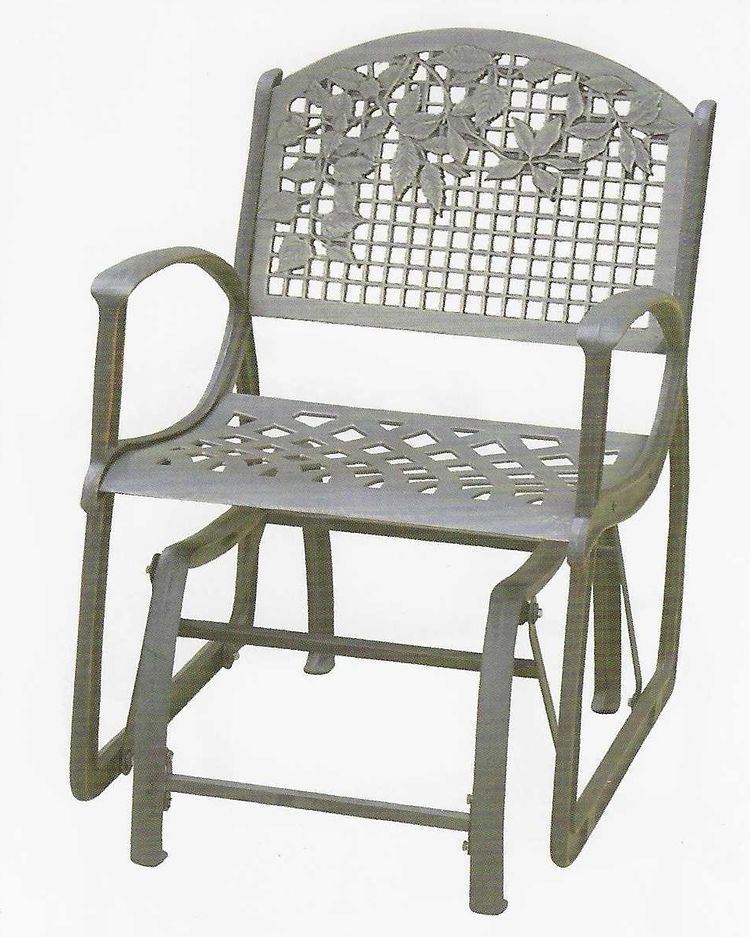 Cast Iron glider chair leaves